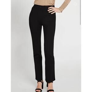 Betabrand Black Yoga Dress Straight Leg Pant